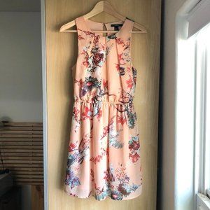 Forever 21 Pink Sleeveless Floral Dress Small